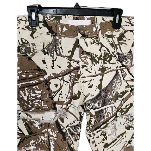 KDNK Hunter's Complex Jeans Pants Camo Brown Cream Distressed Mens Size 32 NEW - Picture 5 of 13